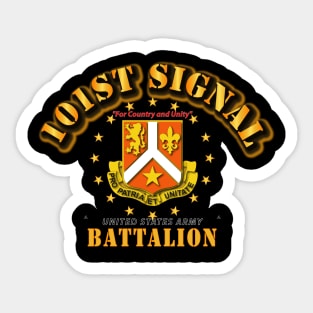 101st Signal Battalion - For Country and Unity Sticker